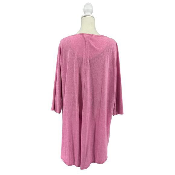 Lularoe Open Front Airplane Cardigan WMNS M Pink 3/4 Sleeve Relaxed Fit Layering - Picture 4 of 6